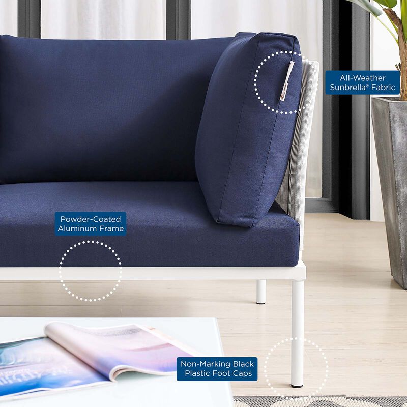 Modway - Harmony Sunbrella® Outdoor Patio Aluminum Loveseat