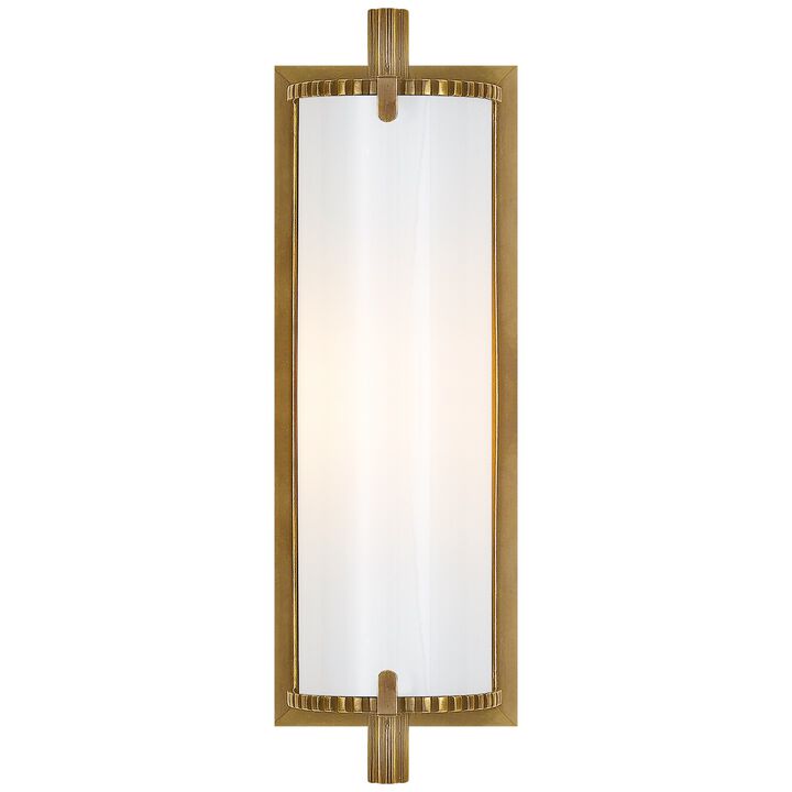 Calliope Short Bath Light in Antique Brass