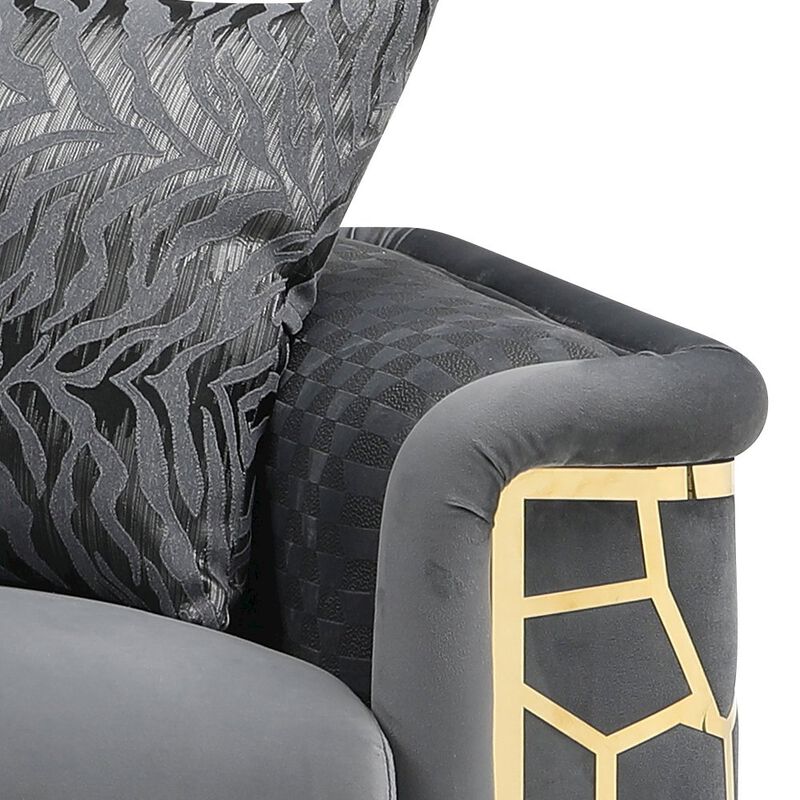 Glory Furniture Talia Sofa in Dark Gray Color