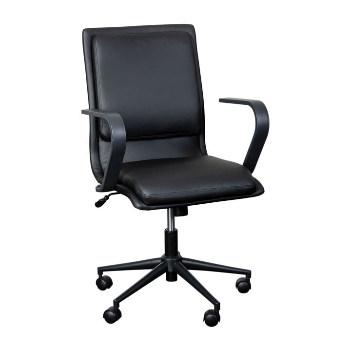 James Mid-Back Designer Executive Office Chair with Base and Arms