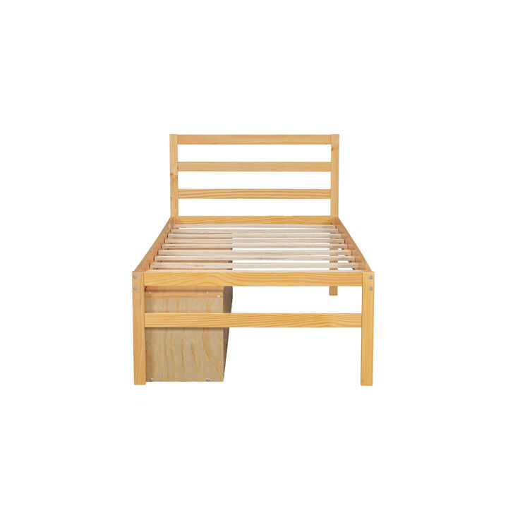 Merax Platform Bed with Removable Storage Shelves