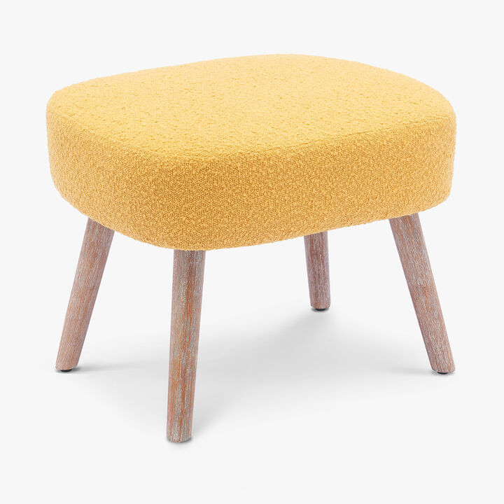 WestinTrends Genevieve 21" Wide Square Upholstered Cushion Ottoman Foot Stool