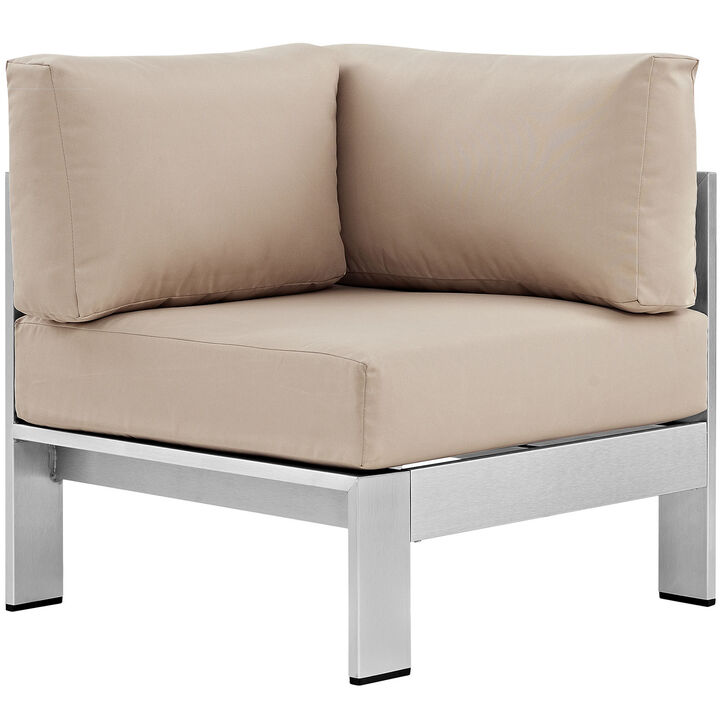 Modway - Shore Outdoor Patio Aluminum Corner Sofa