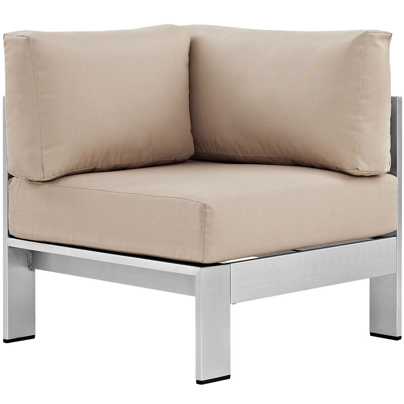 Modway - Shore Outdoor Patio Aluminum Corner Sofa