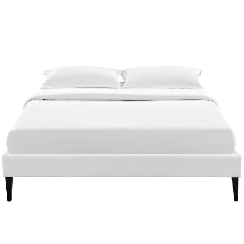 Modway - Tessie Queen Vinyl Bed Frame with Squared Tapered Legs