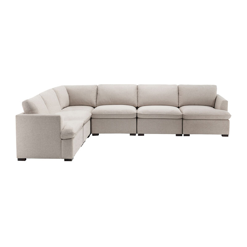 Cromwell 6 Piece Modular Sofa - Light Brown
