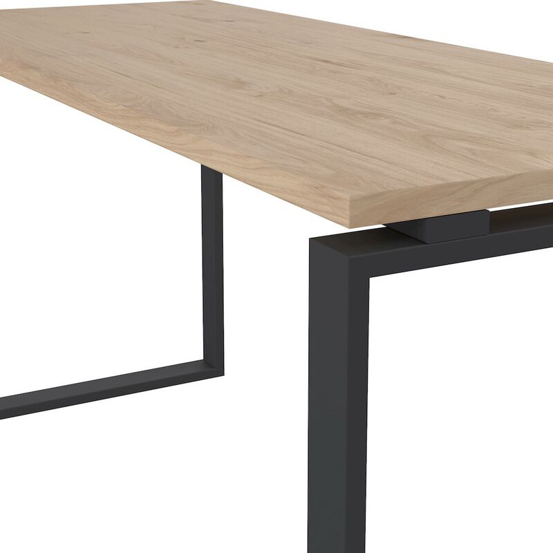 Tvilum Sign Home Office Writing Office Desk, Jackson Hickory/Matte Grey
