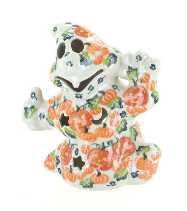 Blue Rose Polish Pottery Pumpkin Patch Ghost