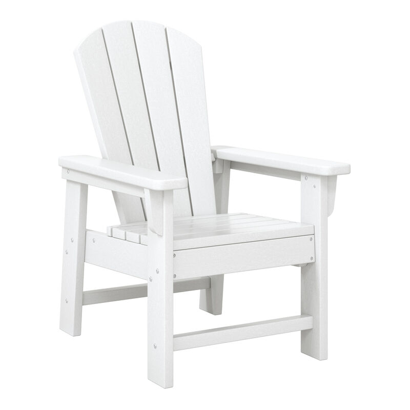 WestinTrends 2-Piece Kids Outdoor HDPE Adirondack Chair With Square Side Table Set