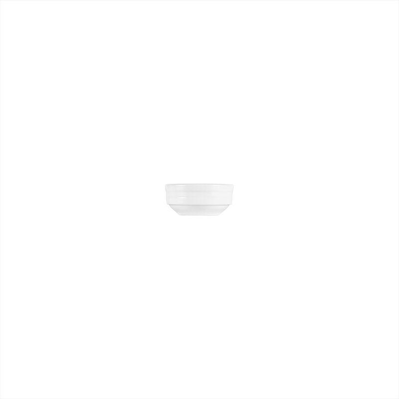 Porcelain Lizbon dia.3" h:1.25" 3 oz. Round White Porcelain Bowl (Set of 4)