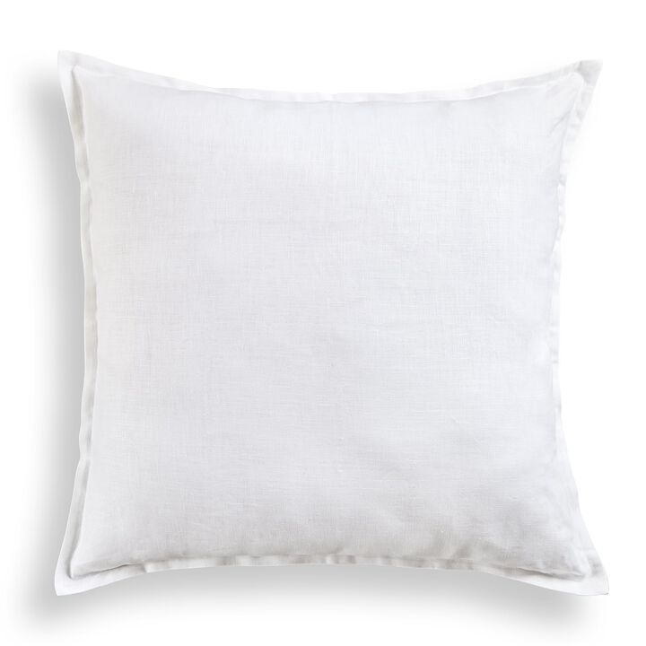 Solino Home Decorative Linen Pillow Cover 20 x 20 Inch - 100% European Flax Throw Pillow Case with Invisible Zipper | Santa Barbara