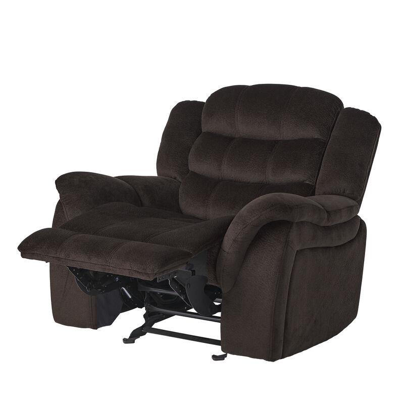 Merax Classic Design Plush Fabric Glider Recliner Chair