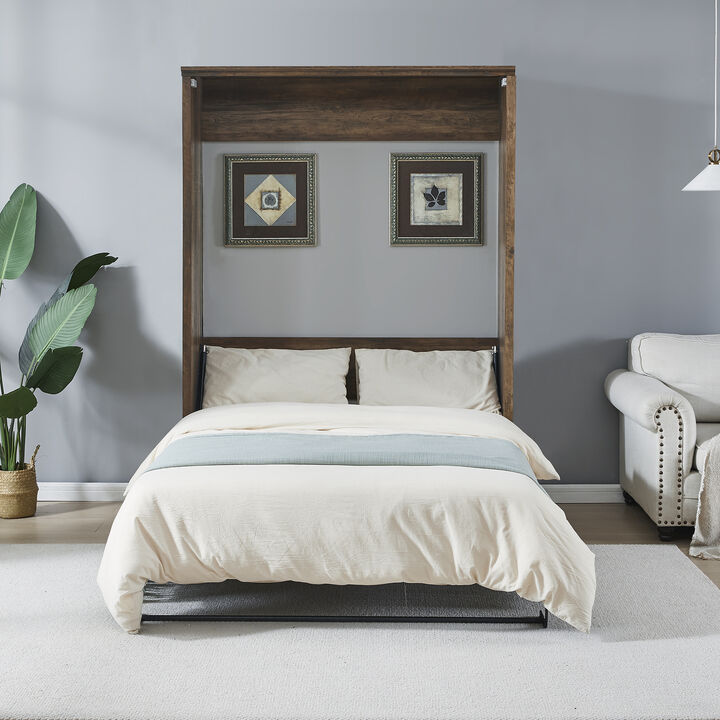 Merax Retro Style Murphy Bed  Wall Cabinet