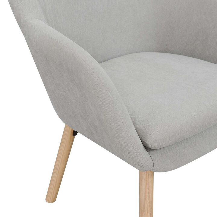 Convenience Concepts Charlotte Accent Chair, Pewter Gray Linen