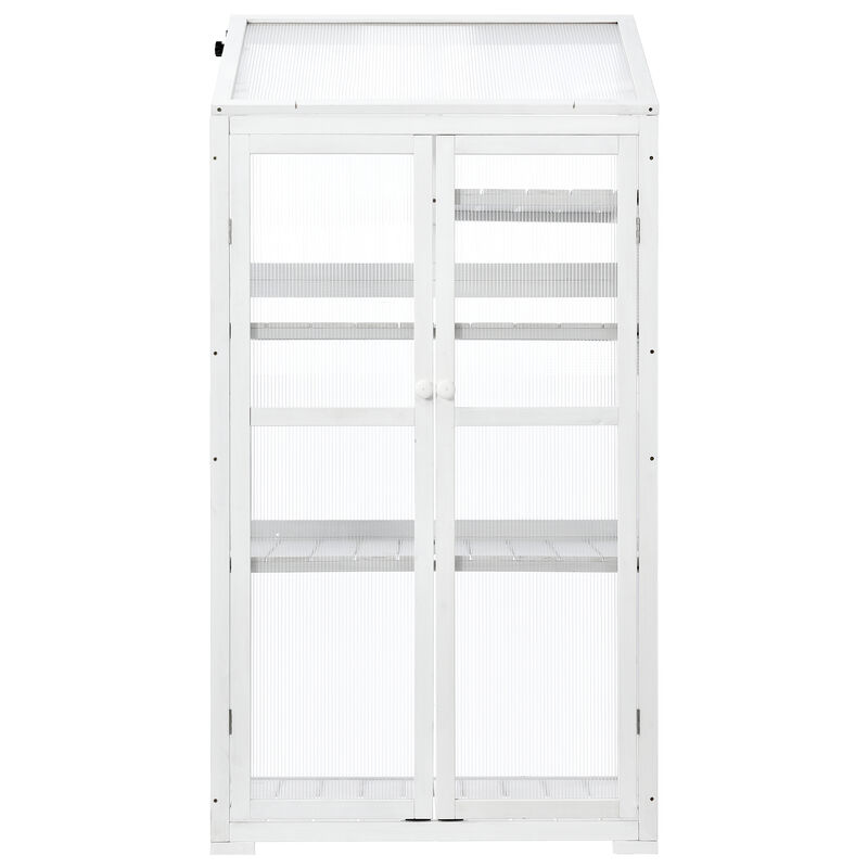 Merax Wood Large Greenhouse Balcony on Wheels