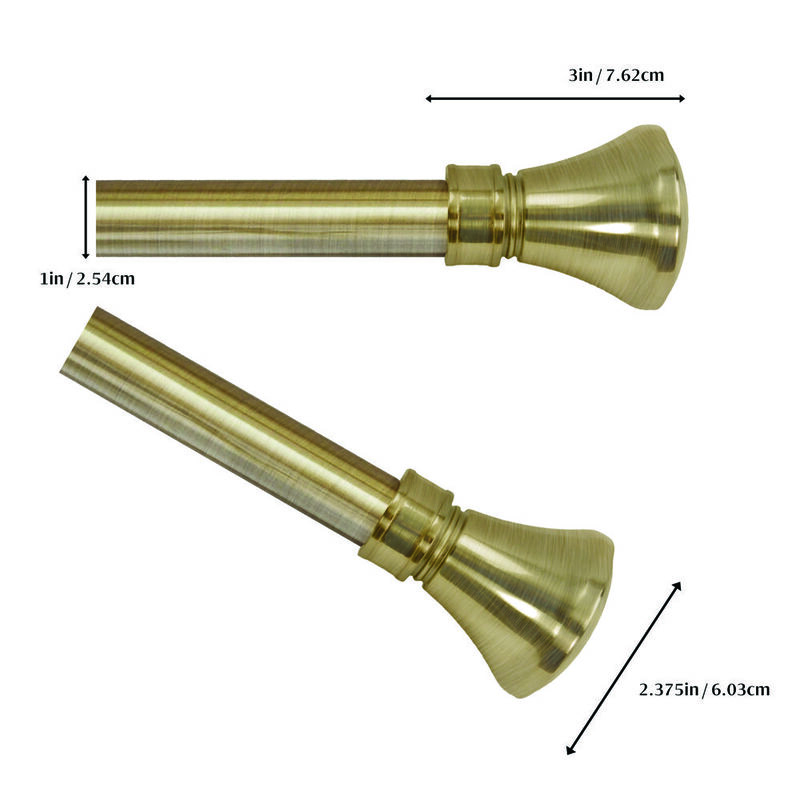 Lexington Flare Curtain Rod Set, Adjustable Length from 86" to 144"