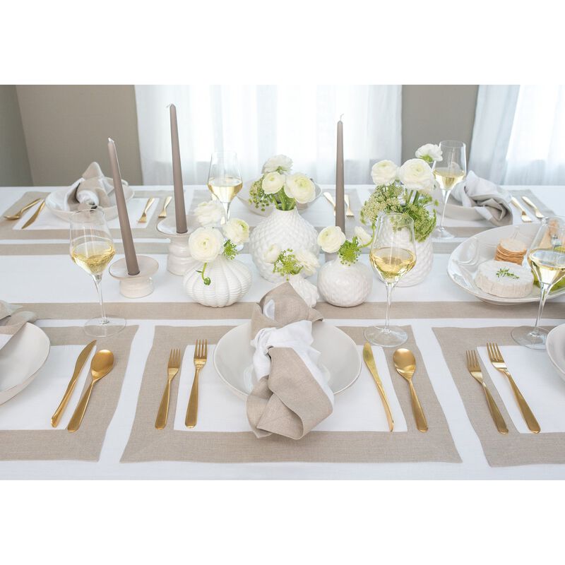 Solino Home 100% Pure Linen 14 x 19 Inch Placemats Set of 4 | Contempo