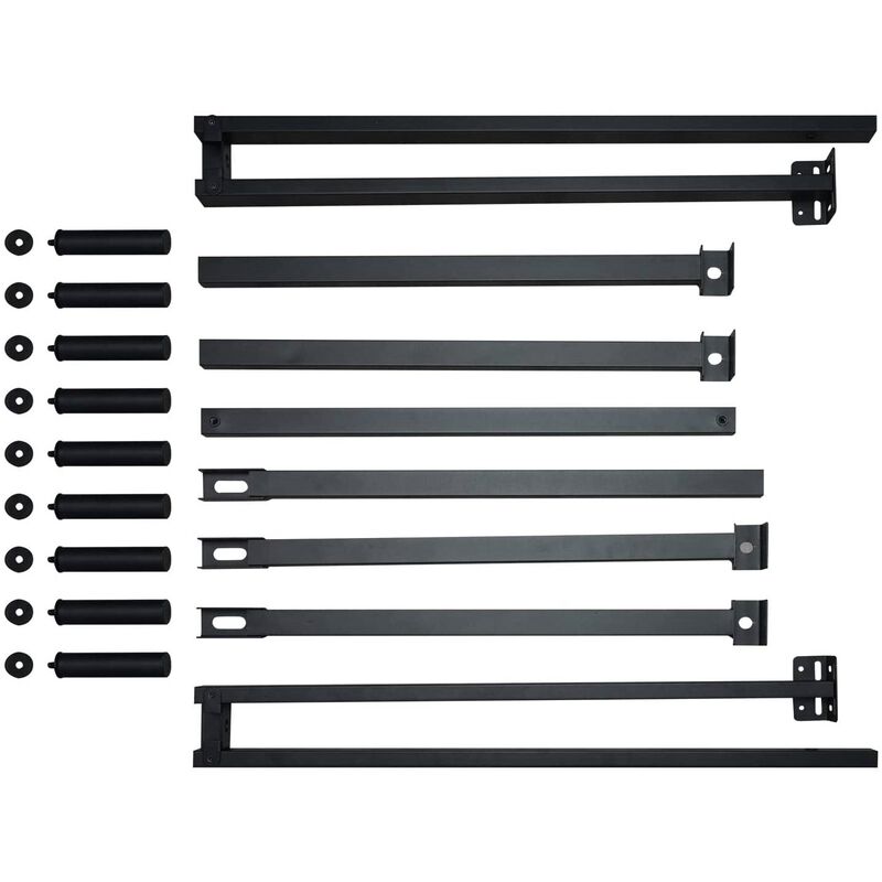 Hivvago King 9 Leg Metal Bed Frame with Headboard Brackets 3,000 lbs. Max Weight Limit