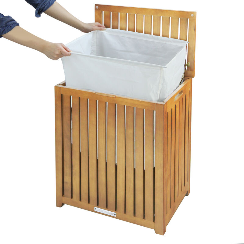 Oceanstar Design  SpaStyle Bamboo Laundry Hamper.