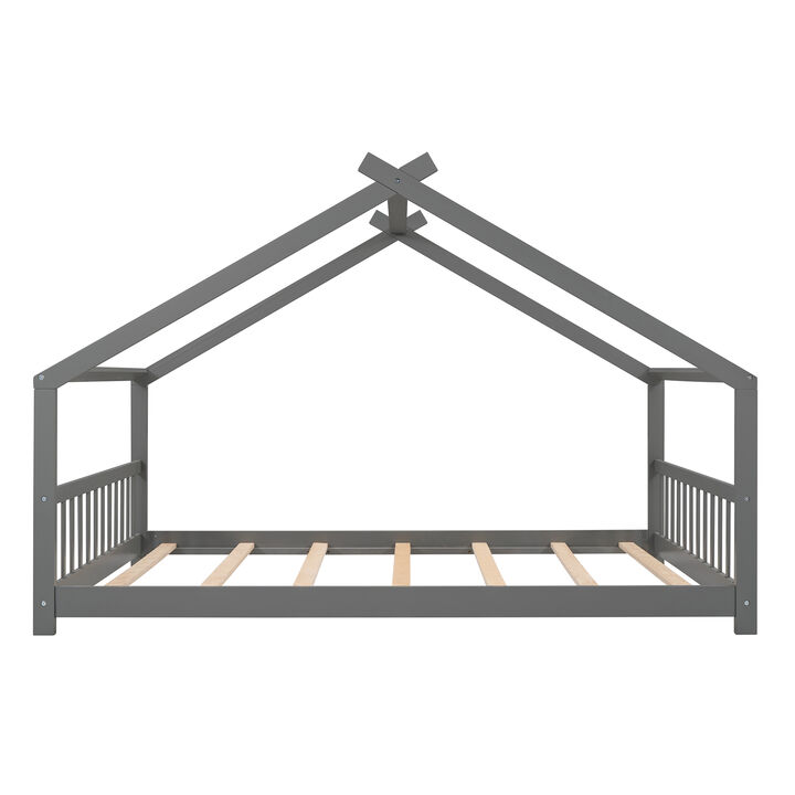 Merax Full Size House Bed Wood Bed