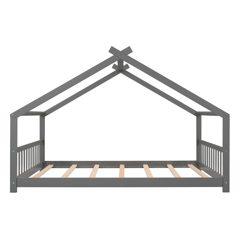 Merax Full Size House Bed Wood Bed