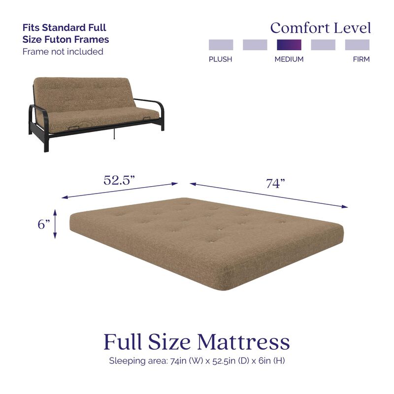 Signature Sleep Braga 6-Inch Spring Coil Futon Mattress