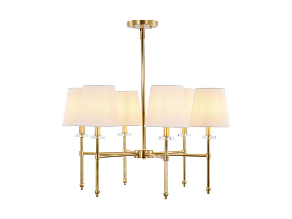 Cillian 6-Light Mid-Century Modern Iron LED Chandelier