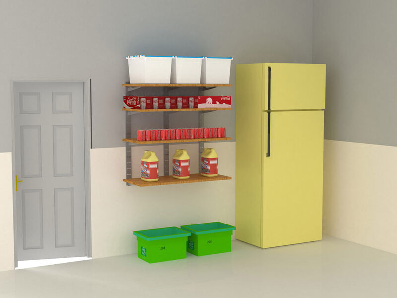 Stirdy Garage / Laundry Room / Pantry Shelving System 91" High with 4 Shelves 48" Length 20"- 22" Width | 2 Sections- Shelves Not Included
