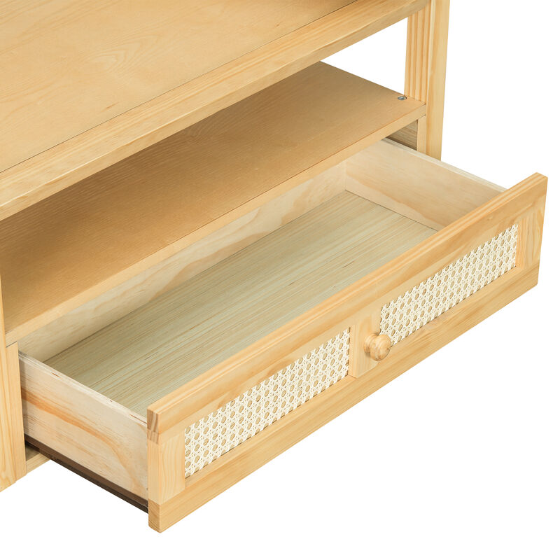 Merax Coffee Table with 1 Storage Shelf