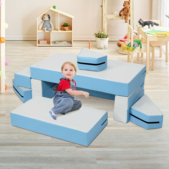 8-Piece 4-in-1 Kids Climb and Crawl Foam Playset