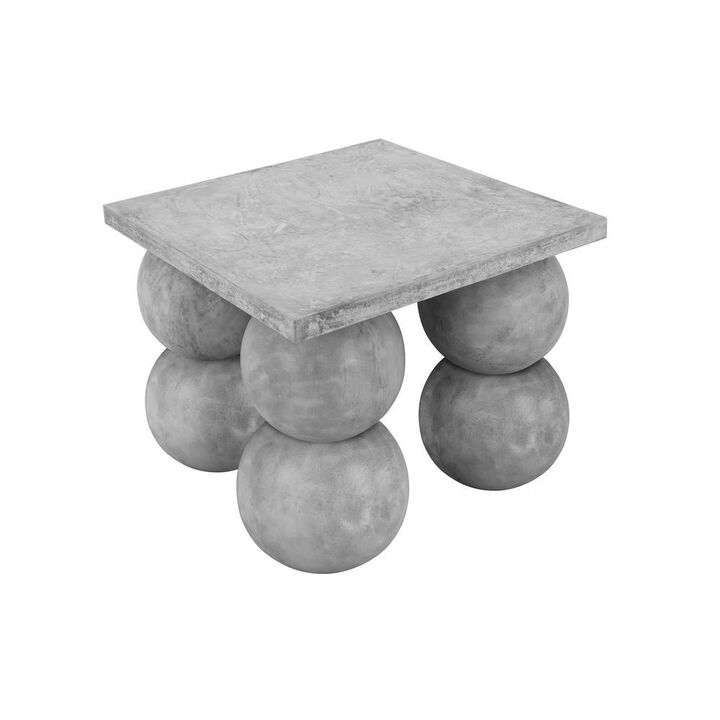 Shatana Home Dani Square Side Table Small in Light Grey Concrete