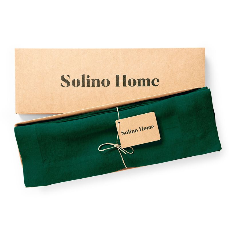 Solino Home 100% Pure Linen Placemats  Set of 6, 14 x 19 Inch | Sonoma