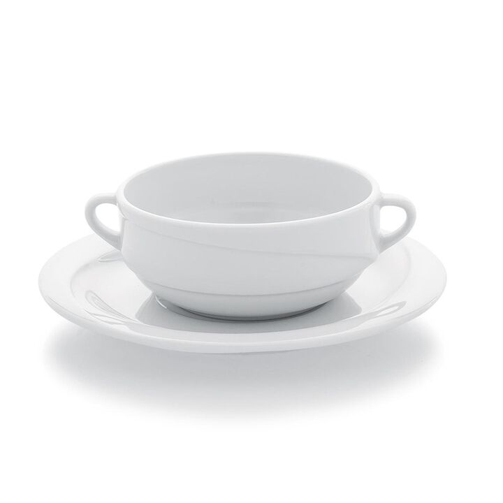 Porcelain X-tanbul dia.4.75" h:2" 13 oz. Round White Porcelain Bowl (Set of 4)