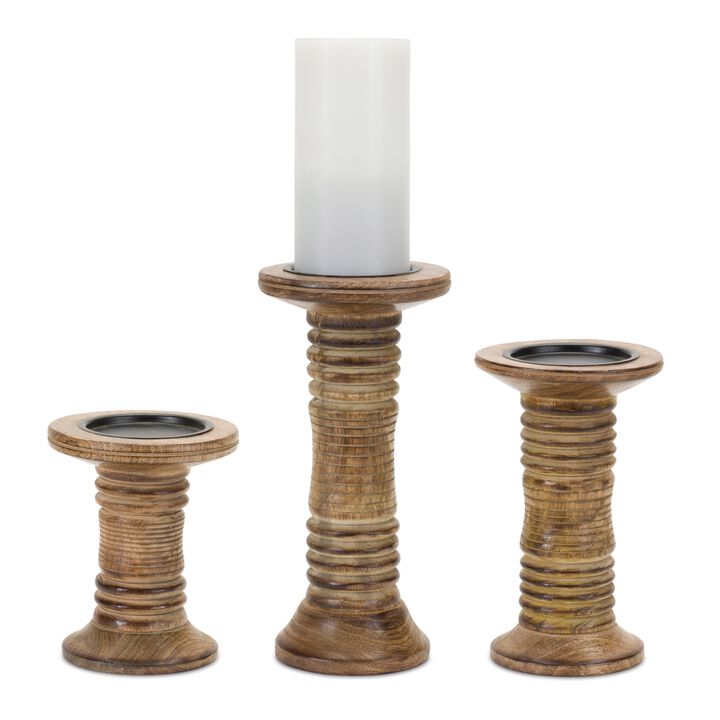 Candle Holder (Set of 3)  Wood