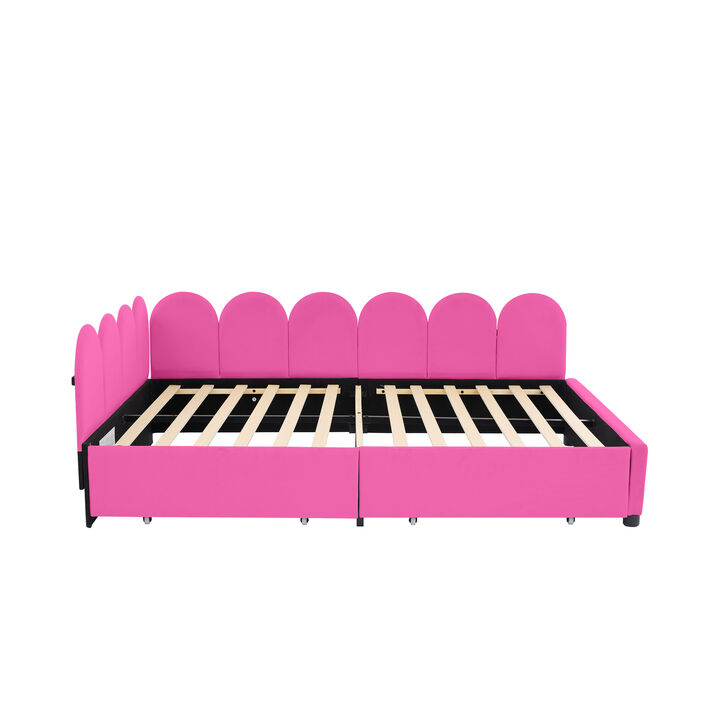 Merax Upholstered Daybed with 2 Drawers