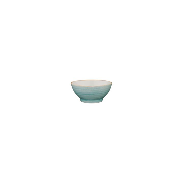 Aqua dia.4.75" h:2.25" 10 oz. Round Blue Porcelain Bowl (Set of 4)