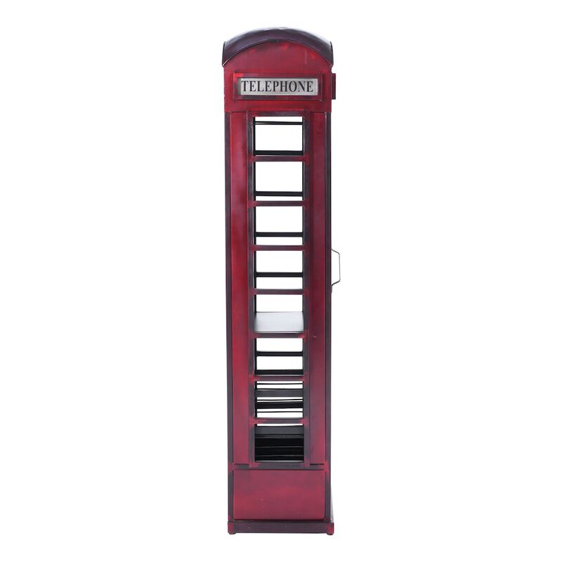Jofran Glory Days Telly Vintage Telephone Booth Lounge Bar Cabinet