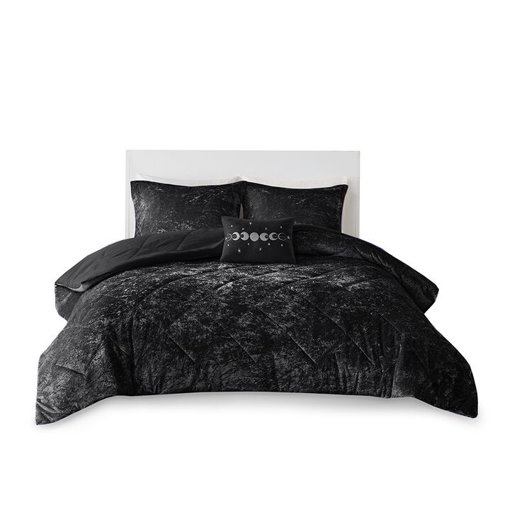 Gracie Mills Eirlys Velvet Duvet Cover Set