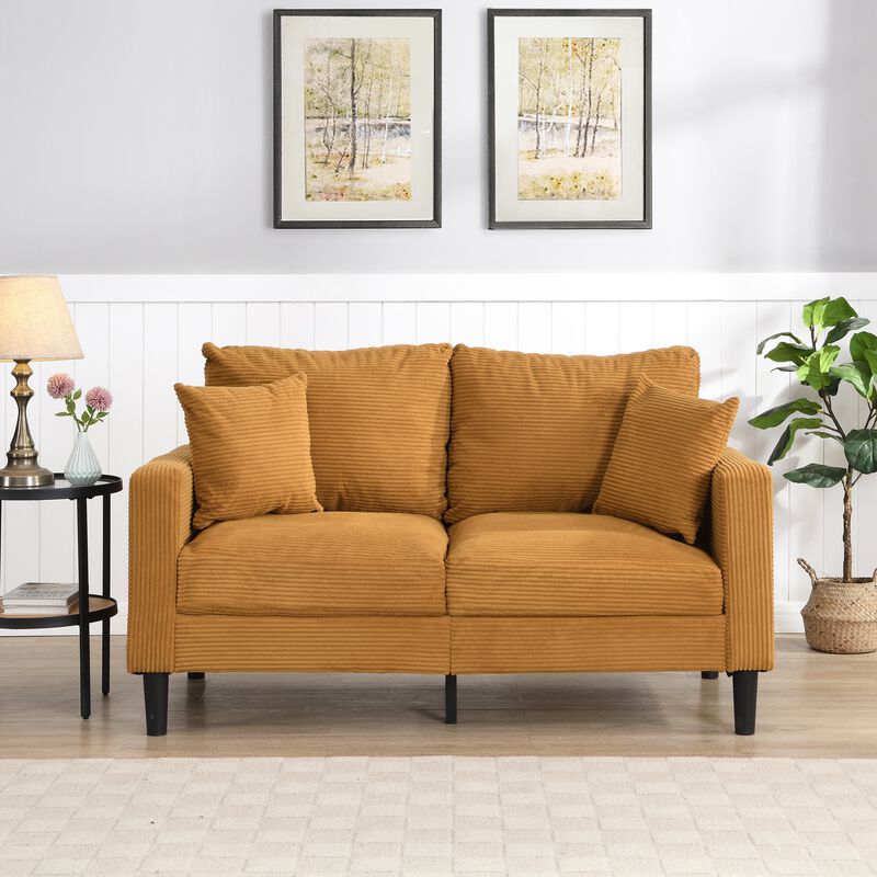 Merax Wooden Frame 2 Seats Loveseat Sofa