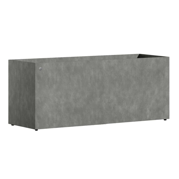 COSAPOTS Semplito Grand Rectangular Planter – Concrete Stone Finish – Fiberglass Indoor/Outdoor, Weather-Resistant XL Planter (59" L x 19.7" W x 23.6" H Exterior, 58.7" L x 19.3" W Interior)