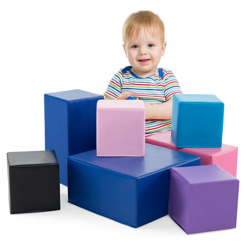 7-Piece Colorful Big Foam Building Blocks for Toddlers and Kids