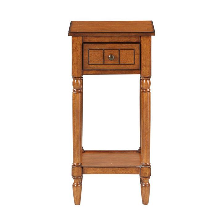 Convience Concept, Inc. French Country Khloe 1 Drawer Accent Table with Shelf Walnut