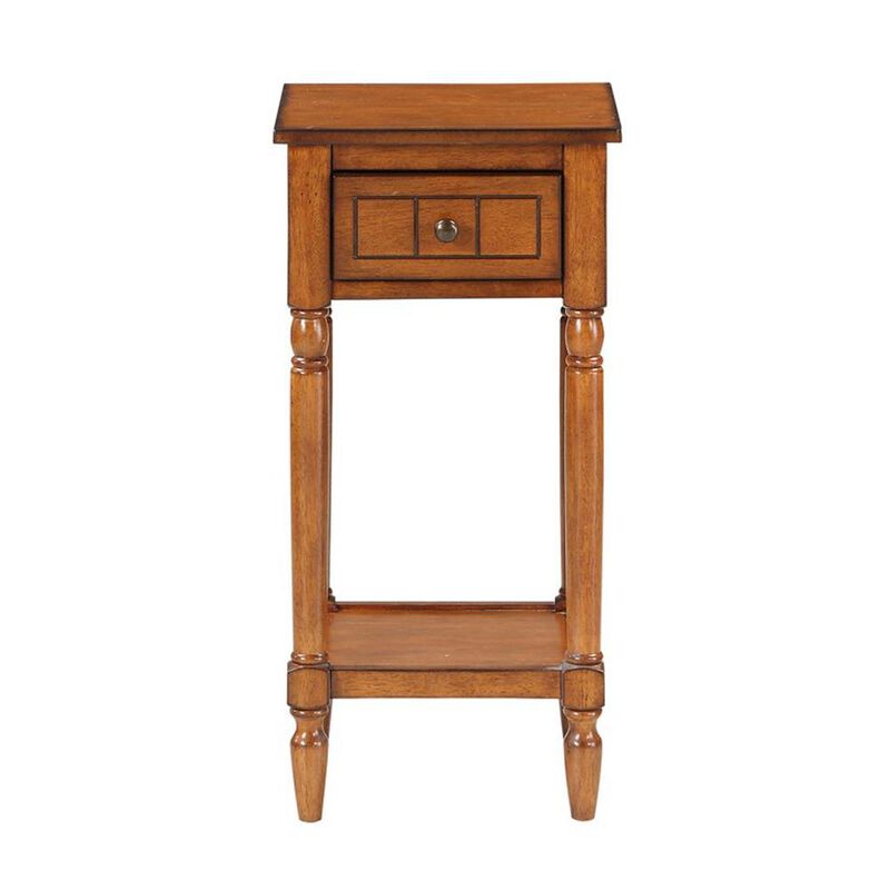 Convience Concept, Inc. French Country Khloe 1 Drawer Accent Table with Shelf Walnut