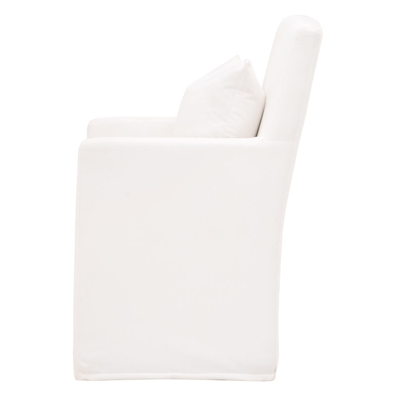 Slipcover Arm Chair with Casters