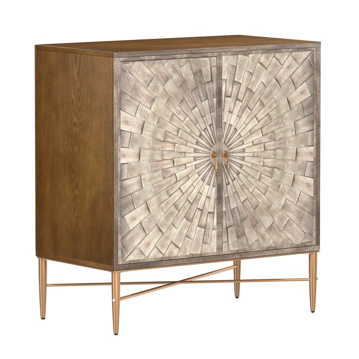 MONDAWE Kitchen Sideboard Buffet Table, Modern Sideboard Storage Cabinet with 2 Doors, Console Cupboard, Bookmatch Buffet for Living Room Entryway