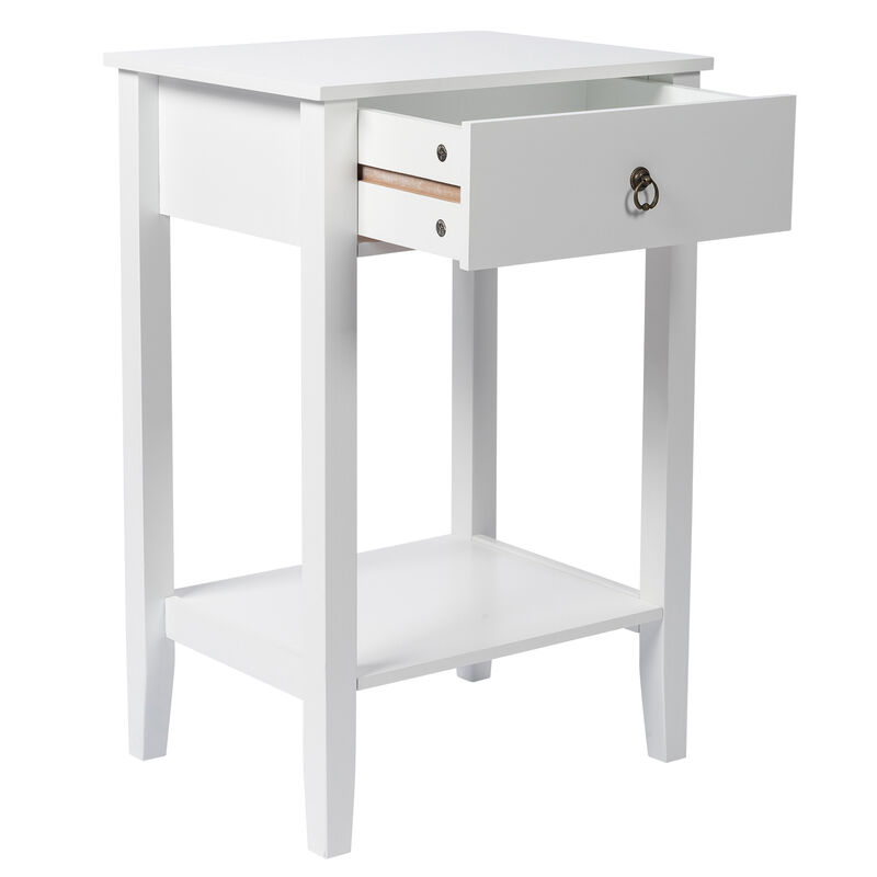 Two-Layer Bedside Table Stylish and Functional Nightstand for Bedroom Storage