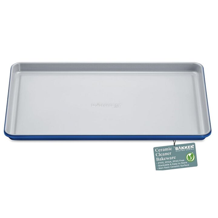 Premium Non-Stick Ceramic Baking Sheet Pan - Aluminized Steel with Ceramic Non-Stick Coating, PFOA & PFAS Free - Non-Toxic, Perfect for Baking, Roasting, and More - Medium Size (15.5" x 10") Premium Non-Stick Ceramic Baking Sheet Pan - Aluminized Steel with Ceramic Non-Stick Coating, PFOA & PFAS Free - Non-Toxic, Perfect for Baking, Roasting, and More - Medium Size (15.5" x 10")