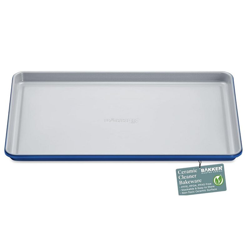 Premium Non-Stick Ceramic Baking Sheet Pan - Aluminized Steel with Ceramic Non-Stick Coating, PFOA & PFAS Free - Non-Toxic, Perfect for Baking, Roasting, and More - Medium Size (15.5" x 10")