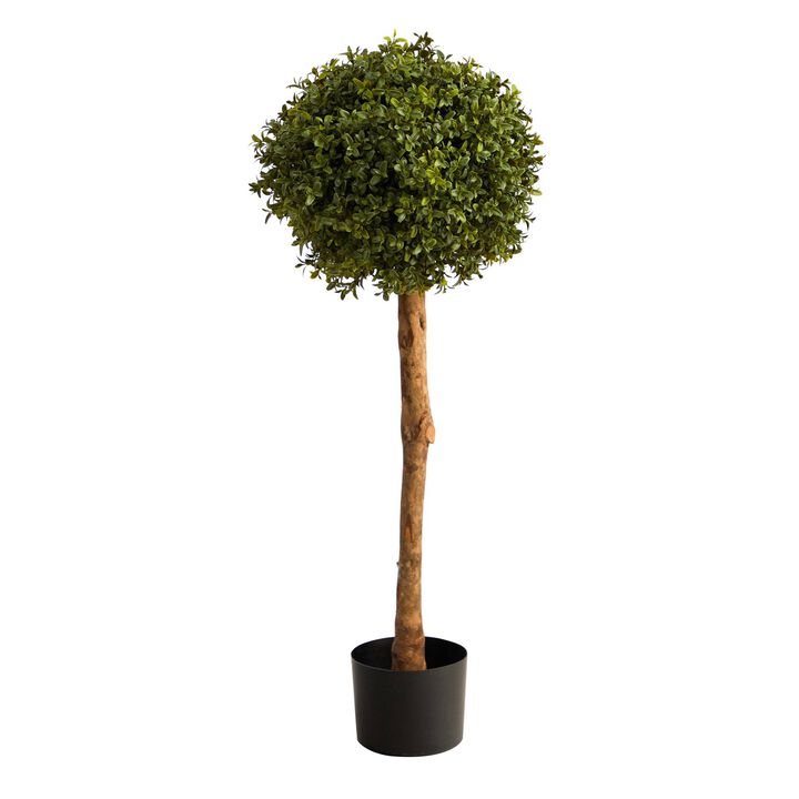 Nearly Natural 3-ft Boxwood Ball Topiary Artificial Tree (Indoor/Outdoor)