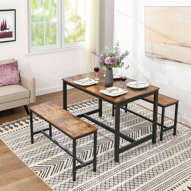 Rustic Brown Dining Table - Timeless Design for Any Dining Room